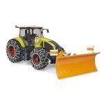 Bruder traktor Claas Axion 950 s lancima i ralicom za snijeg - druga strana