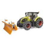 Bruder traktor Claas Axion 950 s lancima i ralicom za snijeg - odvojena ralica