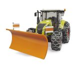Bruder traktor Claas Axion 950 s lancima i ralicom za snijeg - ralica detaljnije