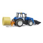 Bruder traktor New Holland T5.120 s utovarivačem i priključkom - vilice s balom